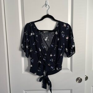 Abercrombie Floral Tie Top